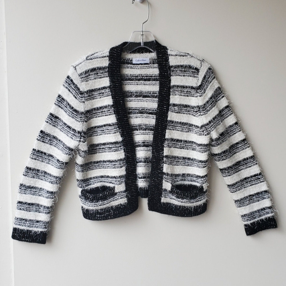 Calvin Klein Fuzzy Crop Cardigan